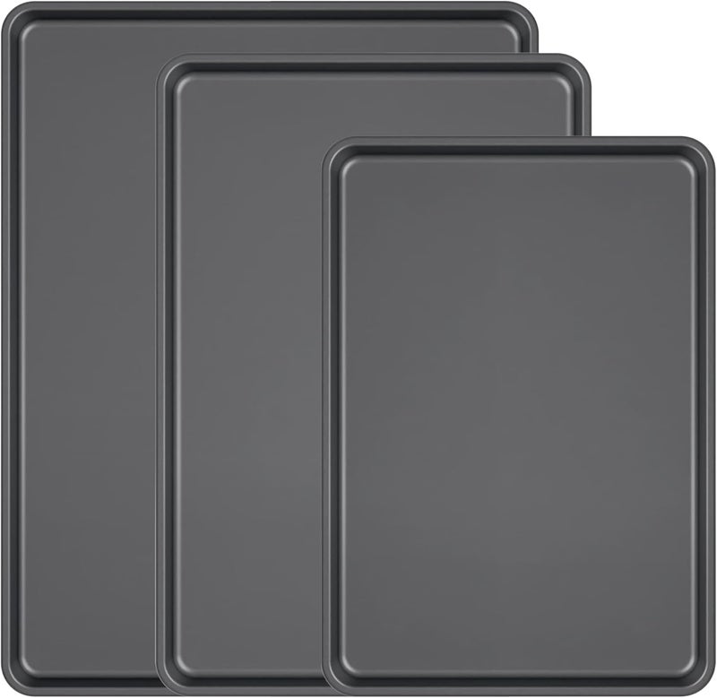 BLISI 3-Piece Nonstick Baking Sheet Set – 16"x12", 15"x10", 13"x9" Carbon Steel Cookie Sheet Pan Set, Baking Trays for Oven, Heavy-Duty Bakeware for Home Kitchen - Image 1